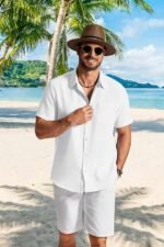COOFANDY MEN’S TEXTURED BUTTON DOWN SUMMER SHIRT(bundle of 10 Products) - Image 4