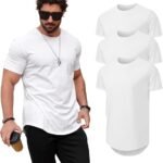 Men's T-Shirts Casual Hipster Hip Hop Longline Crewneck Tee